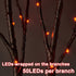 Fudios Halloween Lighted Branches with Timer 100L Orange Fairy Lights 35IN, Artificial Black Branch Lights for Halloween Battery Operated Home Decor Indoor Outdoor Use