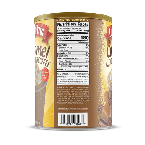 Caffe D™Vita Caramel Latte Blended Ice Coffee 3 lb. (48 oz.) can