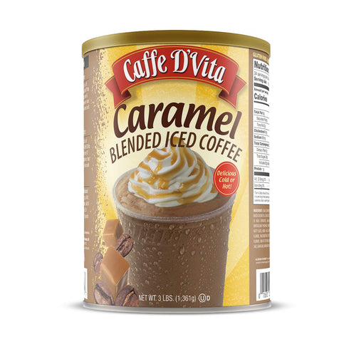 Caffe D™Vita Caramel Latte Blended Ice Coffee 3 lb. (48 oz.) can