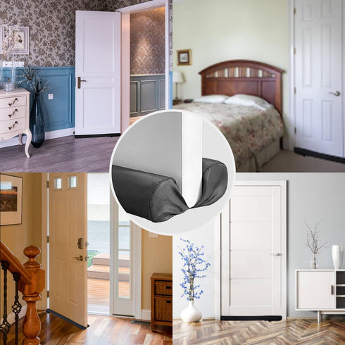 MAXTID Under Door Draft Stopper 32 to 38 Inches Grey Adjustable Door Sound Proof Insulation Door Cold Air Draft Blocker for Noise Light Smell Smoke Draft Guard