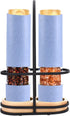 Electric Salt and Pepper Grinder Set, Battery Powered Automatic Gravity Peper Mill, Electronic Refillable Adjustable Coarseness Spice Shaker with Lid Stand Holder, Pack of 2 Blue