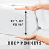 Linen Market Ultra Soft Easy Care Microfiber 16" Deep Pocket Basic 4 Piece Bed Sheet Set with Pillowcases, Gray, King