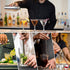 LIVEHITOP Cocktail Shaker Set, Stainless Steel Bartending Kit Valentines' Day Gifts with 25 oz Martini Shaker, Jigger, Strainer, Mixing Spoon, Muddler, Recipe, Professional Bar Tools Him Her
