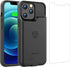 Alpatronix Battery Case for iPhone 13 and iPhone 13 Pro (6.1 inch), Strong Slim Portable Protective Extended Charger Cover with Wireless Charging and Certified Connector Chip (BX13) – Black
