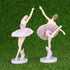 LIOOBO Pack of 3 Ballerina Statue Desktop Ornament Plastic Dancing Girl Crafts Figurines Pink