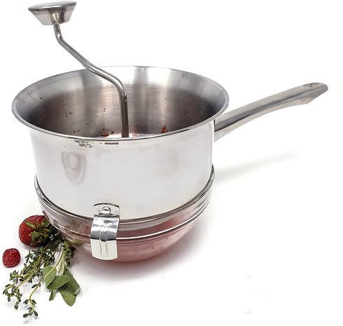 Norpro, Silver Multi-Purpose Food Mill, Stainless Steel, 2.2 qt