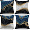 Pillow Covers 18x18, Navy Blue Marble Throw Pillow Covers, Set of 4, Black Gold Decorative Pillowcases, Blue Square Cushion Covers, for Living Room Bed Home Decor Couch Pillows(Navy Blue)
