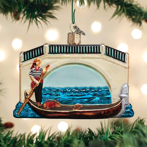 Old World Christmas Gondola Glass Blown Ornaments for Christmas Tree
