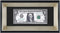 Space Art Deco, Black Dollar Bill/License Holder Frame with Silver Beveled Edge with Black Mat, Tempered Glass - Easel Stand/Wall Mount - Sawtooth Hangers (Black/Silver, 1-Pack)