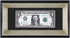 Space Art Deco, Black Dollar Bill/License Holder Frame with Silver Beveled Edge with Black Mat, Tempered Glass - Easel Stand/Wall Mount - Sawtooth Hangers (Black/Silver, 1-Pack)