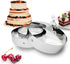 NewlineNY Stainless Steel Cake Mousse Rings for creating Round Appetizers, Molded Salads, Cakes, Mousse and Desserts, 3 Round Cake Mousse Flan Rings Set