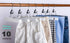 Amber Home White Wooden Pants Hangers 10 Pack, Wood Clamp Hangers with Non Slip Padded Velvet, Jeans/Slacks Hangers Hair Extension Hangers for Skirts, Trousers, Wig (White, 10)