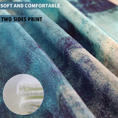 Alricc Set of 2 Teal Throw Pillow Covers Turquoise and Grey Art Decorative Cushion Cover for Home Bedroom Sofa Living Room 16X16 Inches