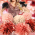 VINANT 20 PCS Rose Gold Party Decorations - Metallic Foil and Tissue Paper Pom Poms - Birthday Party Decoration - Baby Shower - Bridal Shower - Bachelorette - Garden Party - 14", 10", 8", 6"
