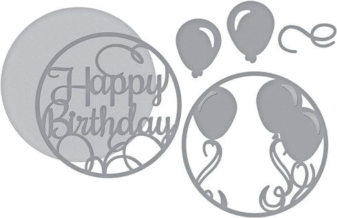 Spellbinders Shapeabilities Layered Happy Birthday Etched/Wafer Thin Die
