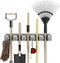 Shovel, Rake and Tool Holder with Hooks- Wall Mounted Organizer for Garage, Closet, or Shed-Hang Home and Garden Tools-Space Saving Rack by Stalwart