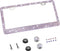 Bling License Plate Frame for Women, 1PCS Sparkly Stainless Steel License Plate Frames| Over 1200 pcs 14 Facets Bedazzled Clear Glass Diamond Rhinestone Crystals w/Free Glitter Diamond ?Colorful?