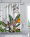 wtisan Shower Curtain Floral,Tropical Shower Curtain,Waterproof Fabric Shower Curtains for Bathroom with 12 Plastic Hooks, 60x72 Inch