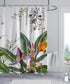 wtisan Shower Curtain Floral,Tropical Shower Curtain,Waterproof Fabric Shower Curtains for Bathroom with 12 Plastic Hooks, 60x72 Inch