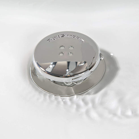 TubShroom Tub Drain Hair Catcher, 2 Pack, Chrome Drain Protector and Hair Catcher for Bathroom Drains, Fits 1.5? 1.75? Bathtub and Shower Drains