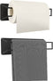 Couwilson Magnetic Paper Towel Holder - 2Pack Black Strong Magnetic Dish Towel Rack, Magnetic Towel Bar with Heavy Duty Steel Backing for Refrigerator, Dryer, Kitchen, Grill, Garage, Shop