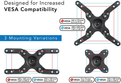 Mount-It! TV Wall Mount Monitor Bracket with Full Motion Articulating Tilt Arm, 15" Extension Arm Fits 17 19 20 22 23 24 26 27 28 29 30 32 35 37 39 42 47 LCD LED Displays up to VESA 200x200