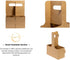 Gugas LLC Kraft Drink Carrier for Delivery (30 Count) - 2 Cup Holder Drink Carriers with Handle - in Bulk for Restaurants, Food Delivery, Uber Eats, Doordash, Postmates, Cafes, & Coffee Shops