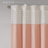 Madison Park Amherst Single Panel Faux Silk Rod Pocket Curtain With Privacy Lining for Living Room, Window Drape for Bedroom and Dorm, 50x84, Coral