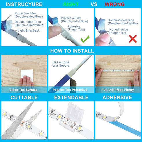 Motion Sensor Under Cabinet Lights - Plug-in LED Strip Lights Indoor with Power Adapter, Dimmer and Timer for Kitchen Cabinet, Counter, Shelf, Showcase, Stairway, Bedroom, Corridor, Washroom