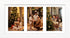 Golden State Art, 7x14 White Photo Wood Collage Frame, for (3) 4x6 Pictures, with White Mat & Real Glass