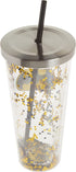 Spoontiques Batman Logo Glitter Cup w/Straw