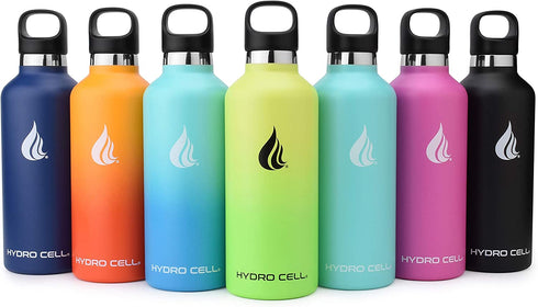 Hydro Cell Stainless Steel Water Bottle with Straw & Standard Mouth Lids (32oz 24oz 20oz 16oz) - Keeps Liquids Hot or Cold with Double Wall Vacuum Insulated Sweat Proof Sport Design (Teal 32oz)*