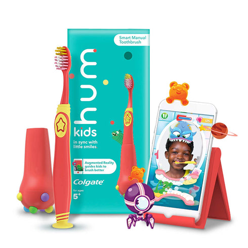 Colgate hum Kids Smart Manual Toothbrush, Coral