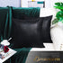 BRAWARM Black Leather Pillow Covers 20 X 20 Inches Cushion Covers Set of 2, Black Decorative Crocodile Pillow Covers, Black Leather Pillow for Living Room Garden Couch Bed Sofa