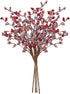4 Pack Artificial Red Berry Picks - 17 Inch Christmas Frost Red Berries Spray Branches, Christmas Tree Decorations, Winter Holiday Home Decor