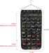 Hanging Jewelry Organizer, Double Sided 40 Pockets and 20 Magic Tape Hook Jewelry Organizer, Necklace Holder Jewelry Chain Organizer for Earrings Necklace Bracelet Ring with Hanger, Black