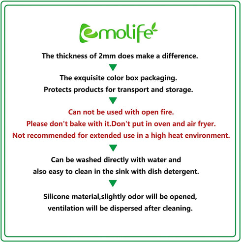 emolife Versatile Silicone Counter Mat, Thick 2mm, Countertop Protector, Heat Resistant, Nonslip, XL Large Table Mat (Dark Grey)