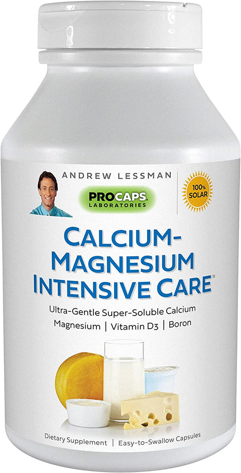 Andrew Lessman Calcium Magnesium Intensive Care 60 Capsules – Bone and Skeleton Health Essentials. Easy to Swallow Capsules with Super Soluble Fine Powder. Gentle to Even The Most Sensitive Stomachs
