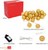 LED Globe String Lights, Plug in with Timer, 8 Funtions, 3V Low Voltage Transformer, Unique Pattern, 20 Golden Metal Globes, Warm White Moroccan Lights, Extendable