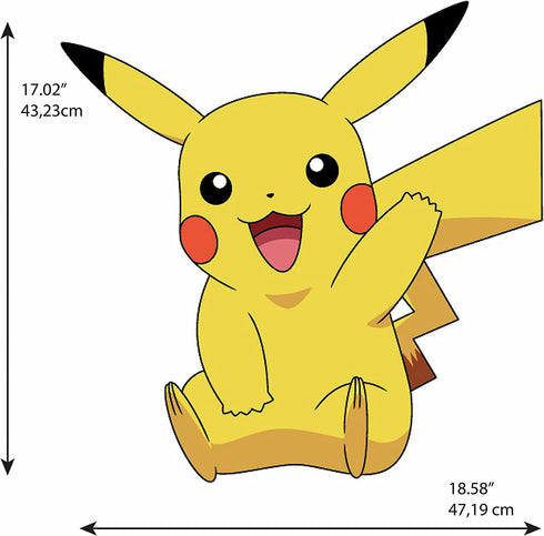 RoomMates RMK4821GM Pikachu Giant Peel and Stick Wall Decals