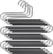 S-Shape Pants Hangers Space Saving Trousers Hangers 4 Pack, 5 Layer Stainless Steel S-Shape Trousers Hangers