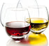MOFADO Crystal Stemless Wine Glasses - Classic Elegance - 15oz (Set of 4) - Hand Blown Crystal in a Luxury Gift Box - For Red and White Wine - Beautiful Gift for Any Occasion