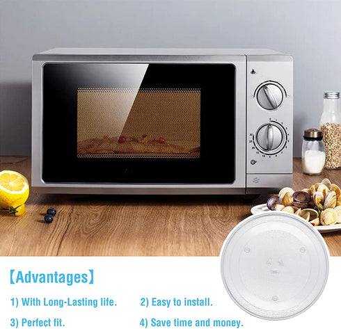 APPLIANCEMATES 11.25" Microwave Glass Turntable Plate Replacement Compatible with GE and Samsung- 11 1/4" Microwave Glass Turntable Tray Replaces WB49X10097,WB39X0078,WB49X10034,EAP651544,PS651544