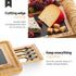 MITBAK Charcuterie Board Tray with 12 Cheese Utensils | Bamboo Cheese Board Serving Tray | Cutting Board Platter Housewarming, Wedding Mom Gifts| 16 x 13 x 2 "