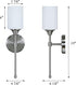 XiNBEi Lighting Wall Light 1 Light Wall Sconce with Glass, Bath Vanity Sconce for Bathroom Bedroom & Living Room, Brushed Nickel Finish XB-W1216-BN