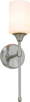 XiNBEi Lighting Wall Light 1 Light Wall Sconce with Glass, Bath Vanity Sconce for Bathroom Bedroom & Living Room, Brushed Nickel Finish XB-W1216-BN