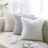 Bright White Fur Throw Pillow Covers 3D Rose Pattern Set of 2 20x20 Inch Fluffy Decorative Pillow Covers for Couch Bed Sofa