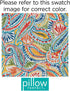 Pillow Perfect 572598 Outdoor/Indoor Ummi Multi Throw Pillows, 2 Count (Pack of 1), Blue