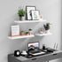 VASAGLE Floating Shelf Set of 2, Wall Shelf 23.6 Inch, Hanging Shelves Wall Mounted, for Photos, Decorations, MDF, White ULWS26WT-2