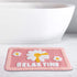 Cute Bathroom Rugs mats,Non-Slip Extra Soft Microfiber Doormat Washable Water Absorbent Shower Toilet Bath Rugs mats Set for Bathroom,Kids,Indoor Kitchen Door Mat -Daisy Flower 40x60cm (Pink)